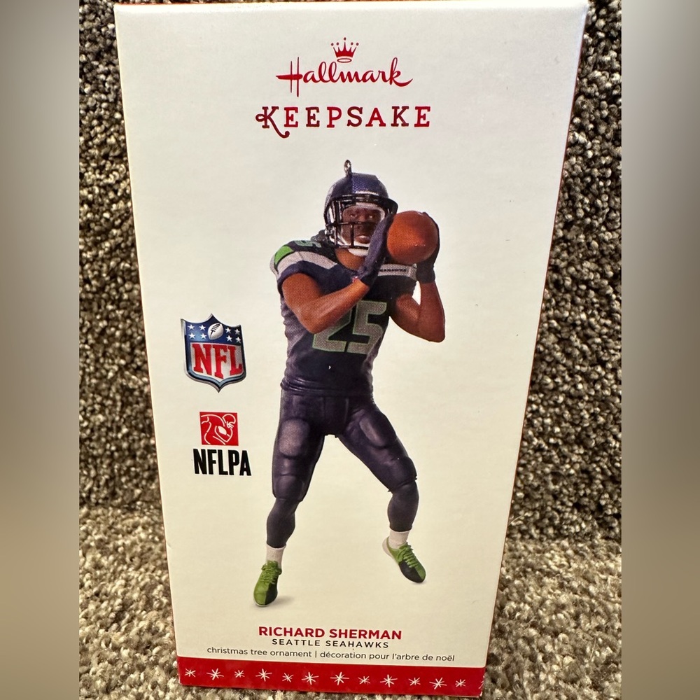 Hallmark Keepsake Richard Sherman Seattle Seahawks Or ament 2016